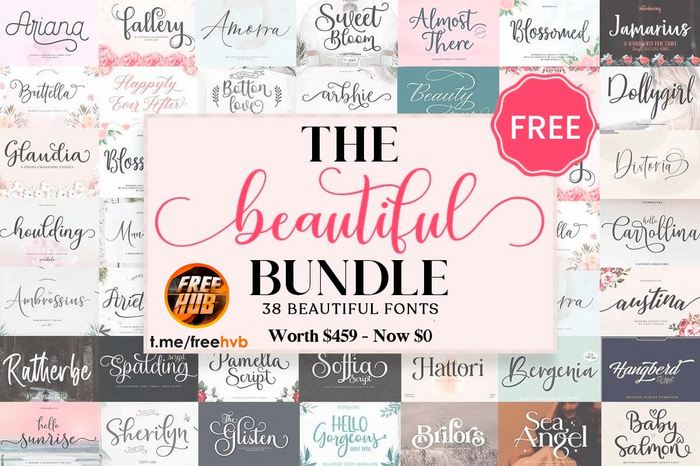 ����� �������Beautiful Font Bundle ��Creative Fabrica (����������� ������������ ��������)