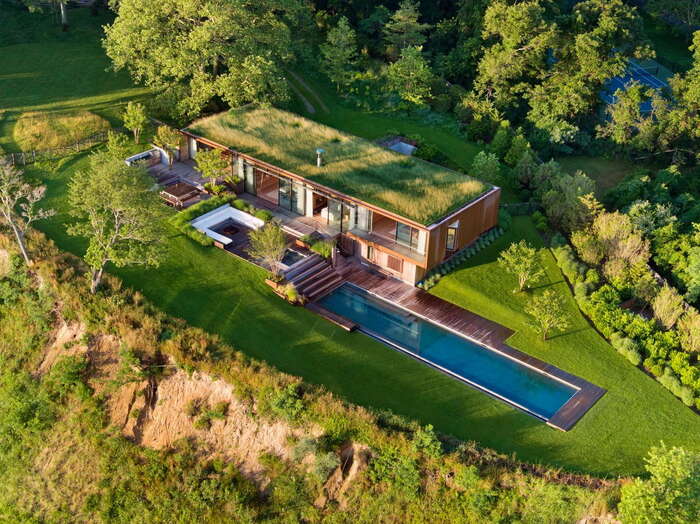 Дом с травяной крышей в США Архитектура, Интерьер, Ландшафт, Ландшафтный дизайн, Длиннопост