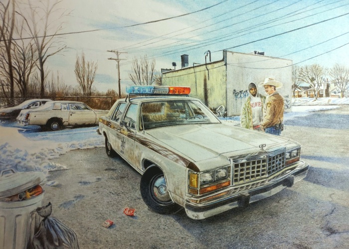 "Шериф" рисунок цветными карандашами Начинающий художник, Рисование, Ford, Цветные карандаши, Ford Crown Victoria, Полиция США, Полиция, Рисунок, 80-е, Авто, Длиннопост