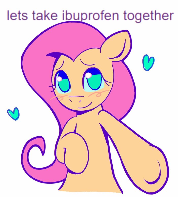Давай принимать ибупрофен вместе My Little Pony, Fluttershy, Ибупрофен