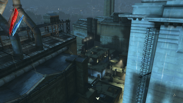 Загадочная фигура на крыше заднего двора в dishonored Dishonored, Компьютерные игры, Прохождение, Гифка, Длиннопост
