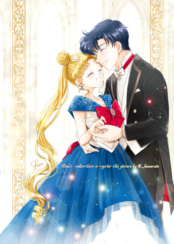 Молодожёны ^_^ Sailor Moon, Tsukino Usagi, Tuxedo Mask, Аниме, Anime Art