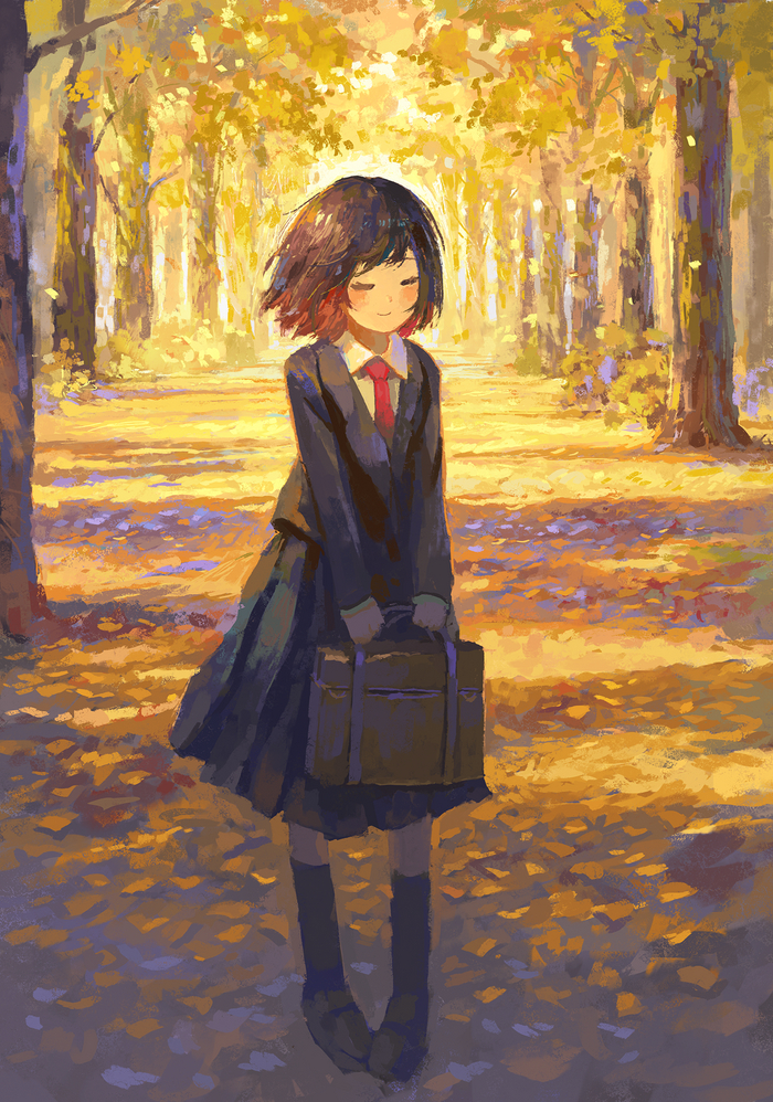Осень Anime Art, Аниме, Арт, Original Character