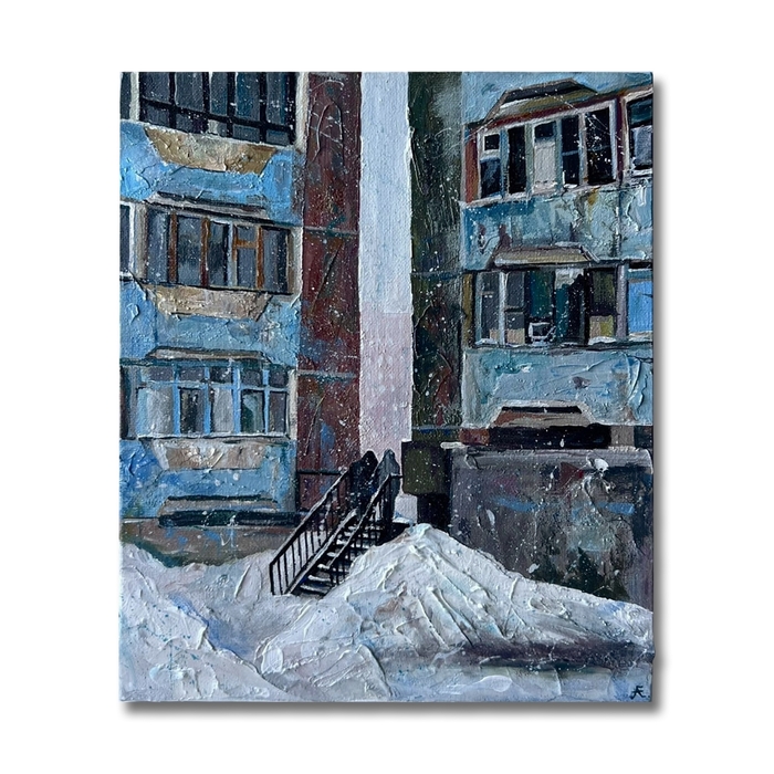 «Полдень» (Норильск), 2022, акрил, текстурная паста