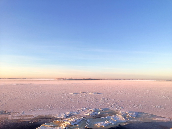 Двина накрывается покрывалом Фото на тапок, Северная Двина, Архангельск, Мобильная фотография, Небо, Лед, Длиннопост
