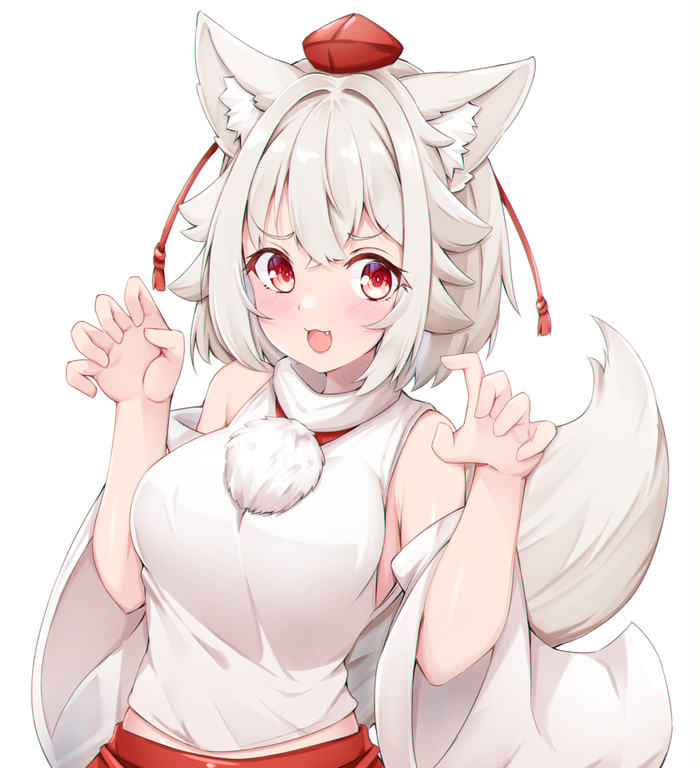 Inubashiri Momiji Touhou, Inubashiri Momiji, , Anime Art, , Rururiaru, Animal Ears