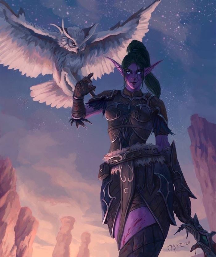Night Elf by omar atef , Game Art, World of Warcraft, Warcraft, , Blizzard,  