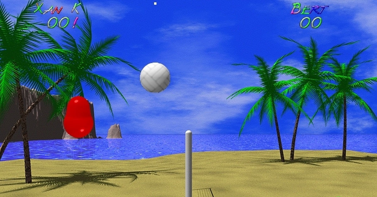 Играть в повторю. Blobby Volley 2 backgrounds.