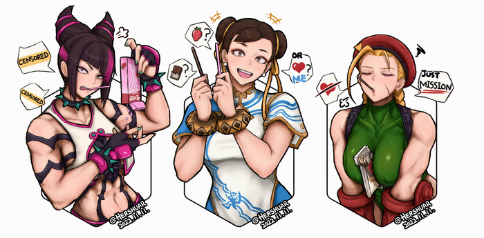    Juri Han, Chun-li, Cammy White, Street Fighter, Street Fighter VI,  , , Muscleart, , , Hershuar