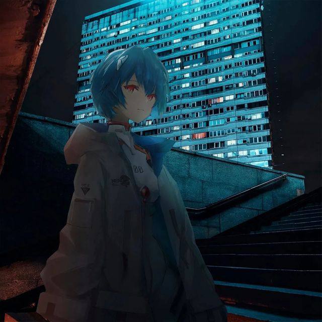  ,  , Evangelion, Rei Ayanami, 2D among us, Anime Art