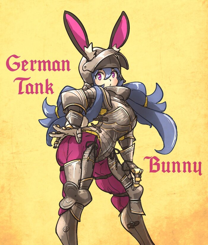 Literally German Tank Vanishlily, , , Anime Art, , Bunnysuit
