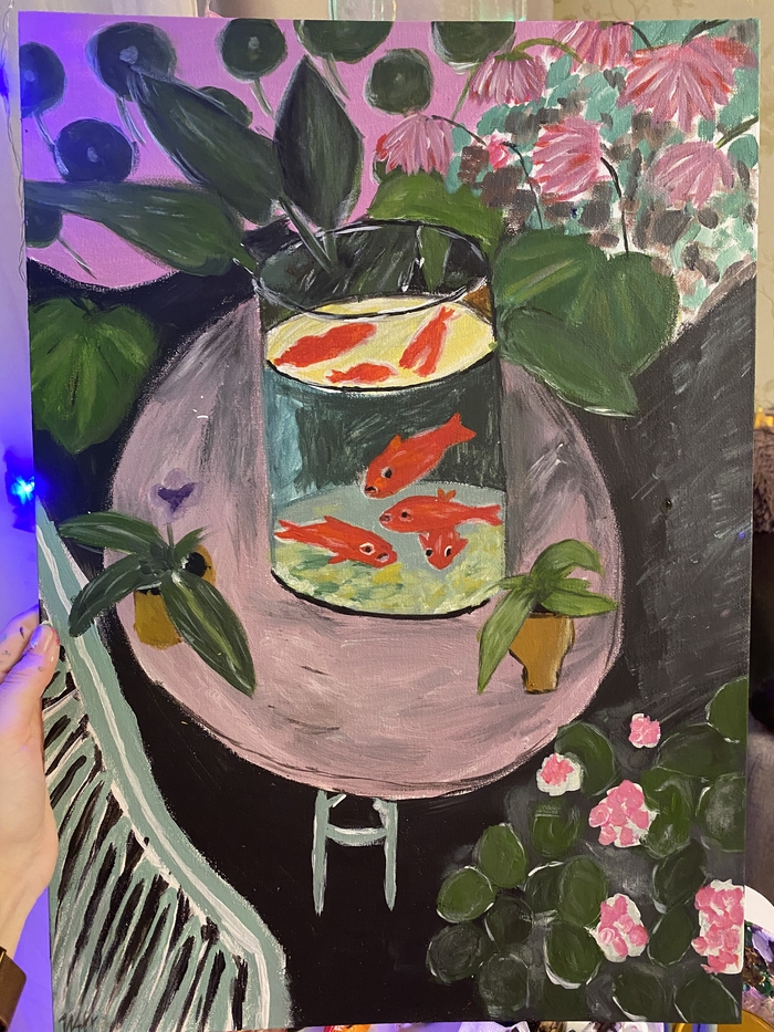 Картина Красные рыбки