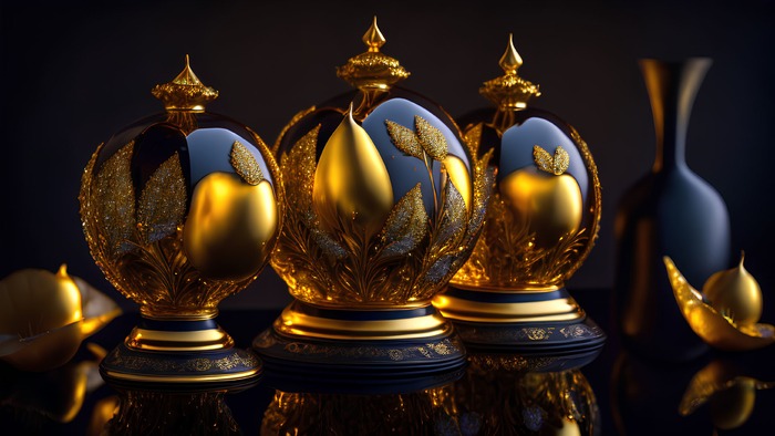 Чёрное с золотом