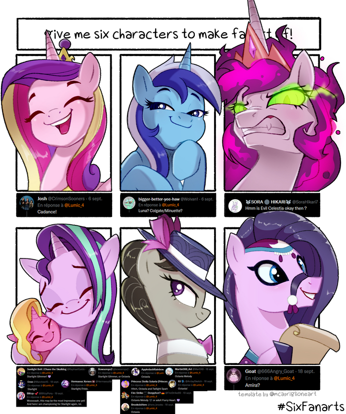    My Little Pony, Ponyart, Starlight Glimmer, Princess Celestia, Octavia Melody, Luster Dawn, Minuette, Amira, Princess Cadance