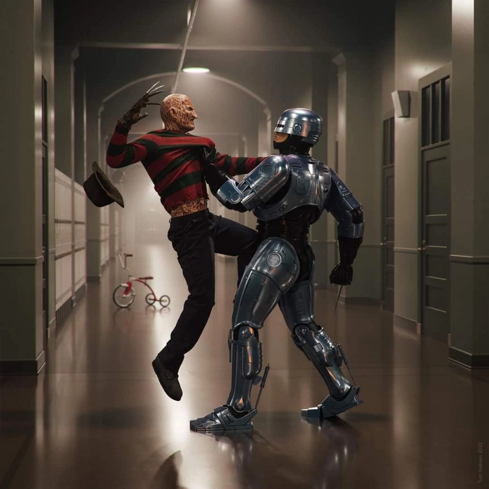 Robocop vs Freddy:ваши ставки Робокоп, Фредди Крюгер, Юмор