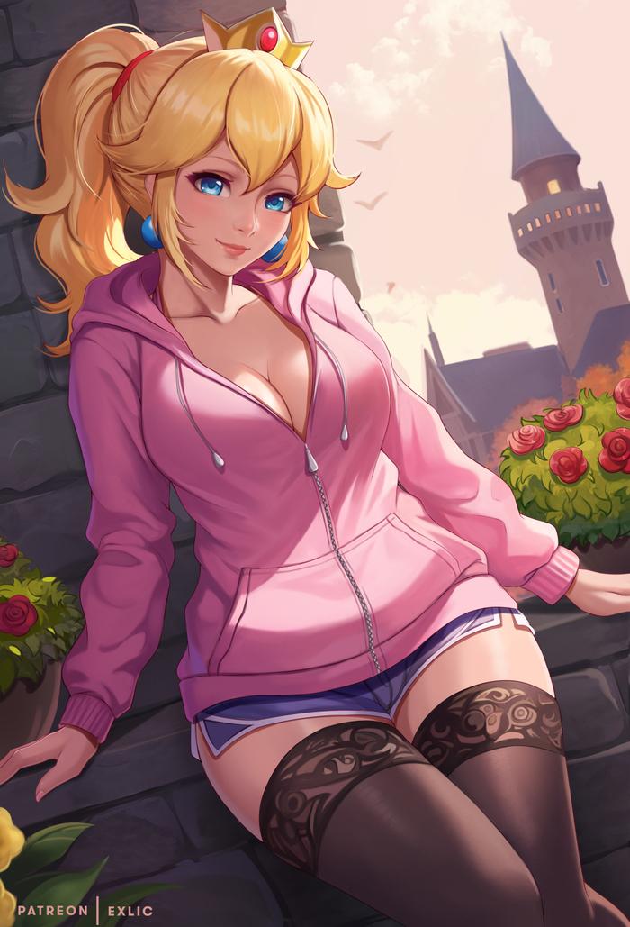 Princess Peach , Anime Art, , ,  , , Princess Peach, Exlic, Super Mario, , , 