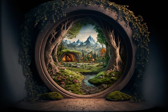 СКАЗОЧНЫЕ ОБОИ НА РАБОЧИЙ СТОЛ Midjourney, Арты нейросетей, Нейронные сети, Цифровой рисунок, Длиннопост, Фоторедактор, Обои на рабочий стол, Сказка, Река, Озеро, Красота, Волшебство, Магия, Ночь, День, Луна