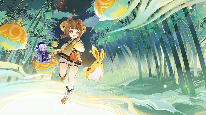   #10 Genshin Impact, , Anime Art,    , Yaoyao, Qiqi (Genshin Impact)