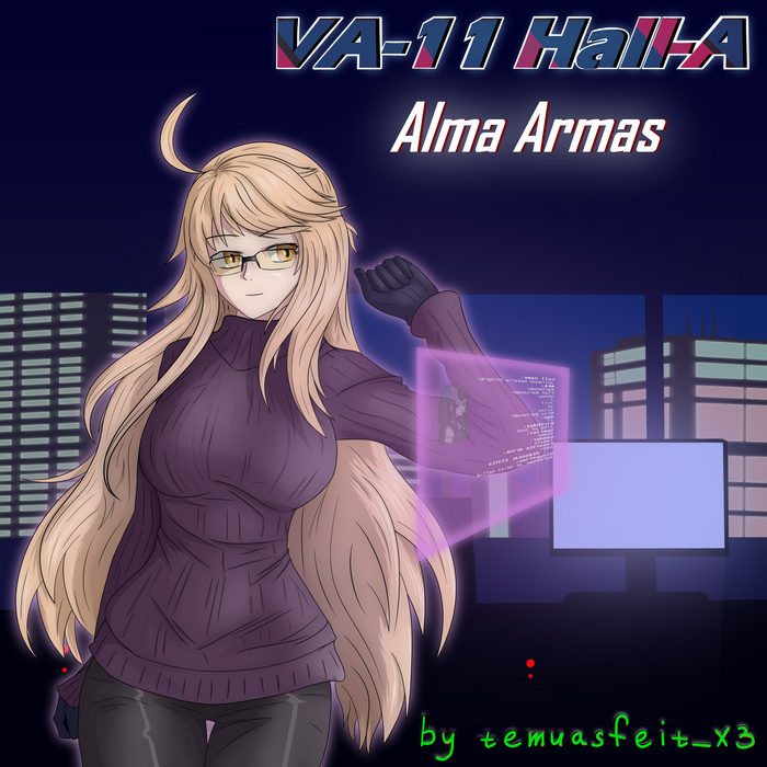 Alma Armas. VA-11 HALL-A Anime Art, , Va11halla, 