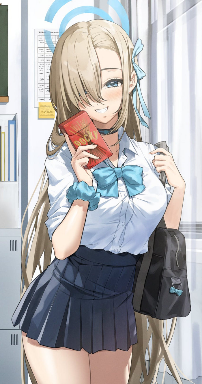  ? , Anime Art, Blue Archive, Ichinose Asuna,  , Pocky