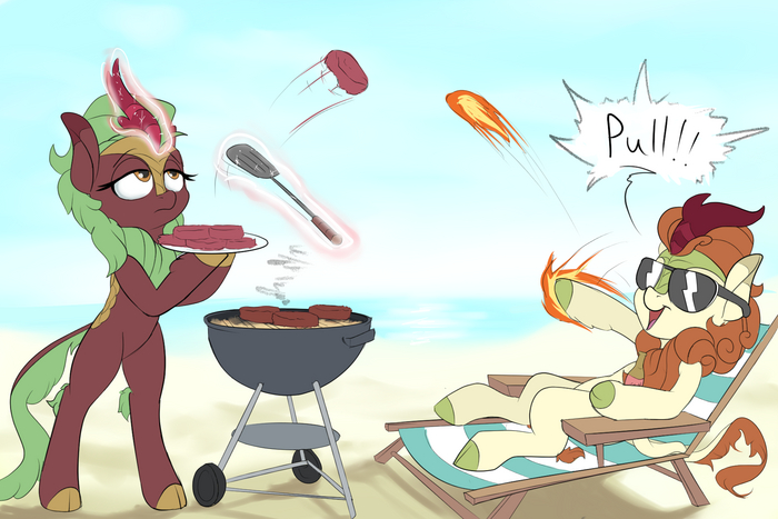 - My Little Pony, Autumn Blaze, Cinder Glow, Rocket-lawnchair