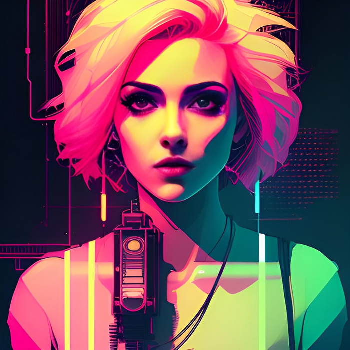 Synthwave woman