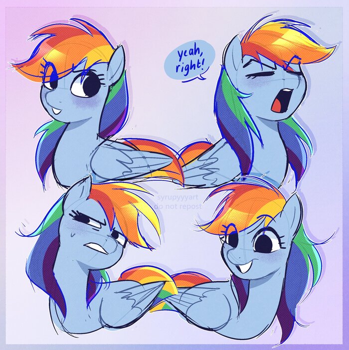  My Little Pony, Ponyart, Rainbow Dash, Syrupyyy