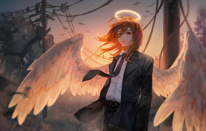 Ангел Anime Art, Аниме, Chainsaw Man, Angel Devil