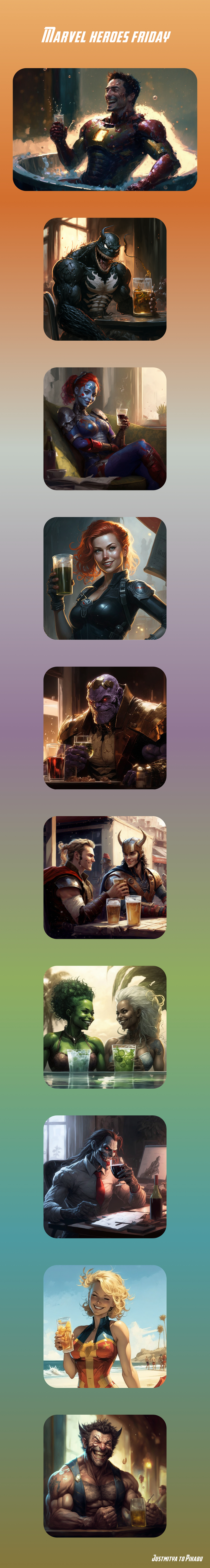 Герои Marvel поздравляют вас с пятницей!