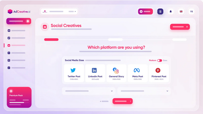 ������� ���� ������� � AdCreative.ai � ������ ������������� ���������, ������� ������ ������� ���������� ��������