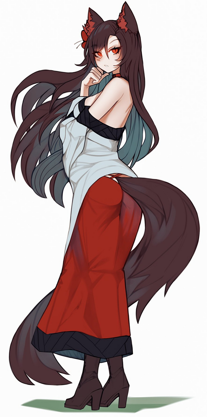 Imaizumi Kagerou Anime Art, , Touhou, Imaizumi Kagerou, Animal Ears, Ehrrr