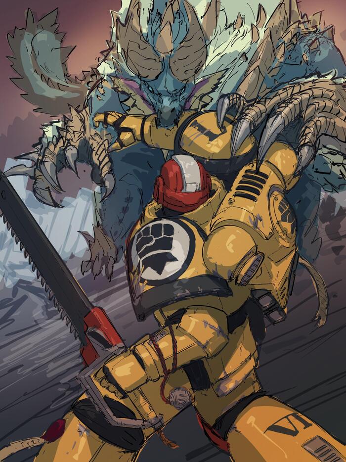 Zinogre vs Imperial Fist by Toxinodon
