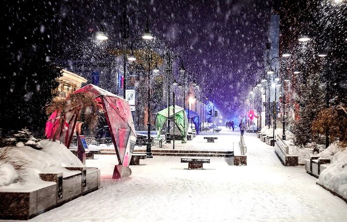 Вечерний снег...