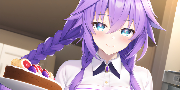 Purple Heart Anime Art, Hyperdimension Neptunia, Neptunia, Neptune, Purple Heart,  , NovelAI, 