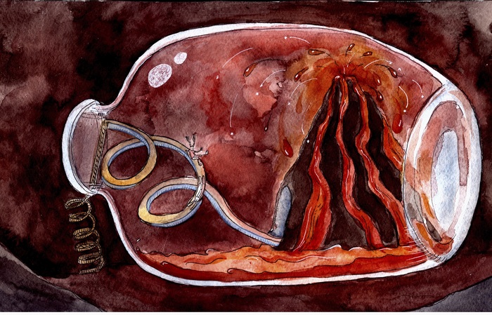 Сказочная повесть "Вселенная в коробке с лоскутками". Часть вторая "Вересковый лес". Глава 6. Страна в недрах вулкана