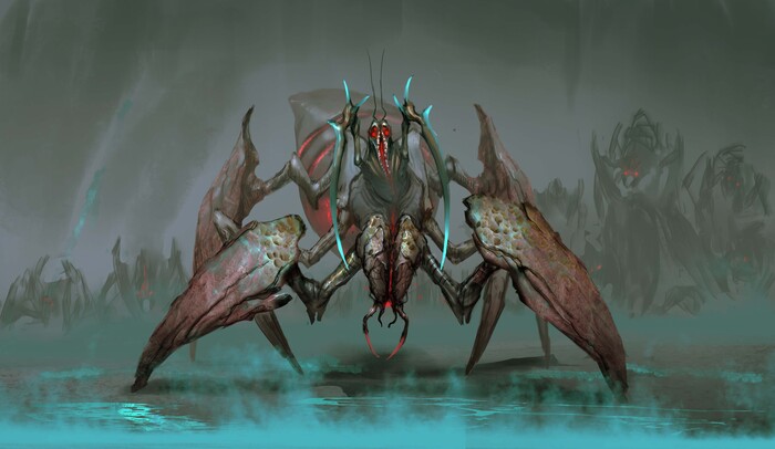 Иллюстрация одного из боссов для игры Tenebris Инди игра, Gamedev, Инди, Разработка, Unity, RPG, Компьютерные игры, JRPG, Длиннопост