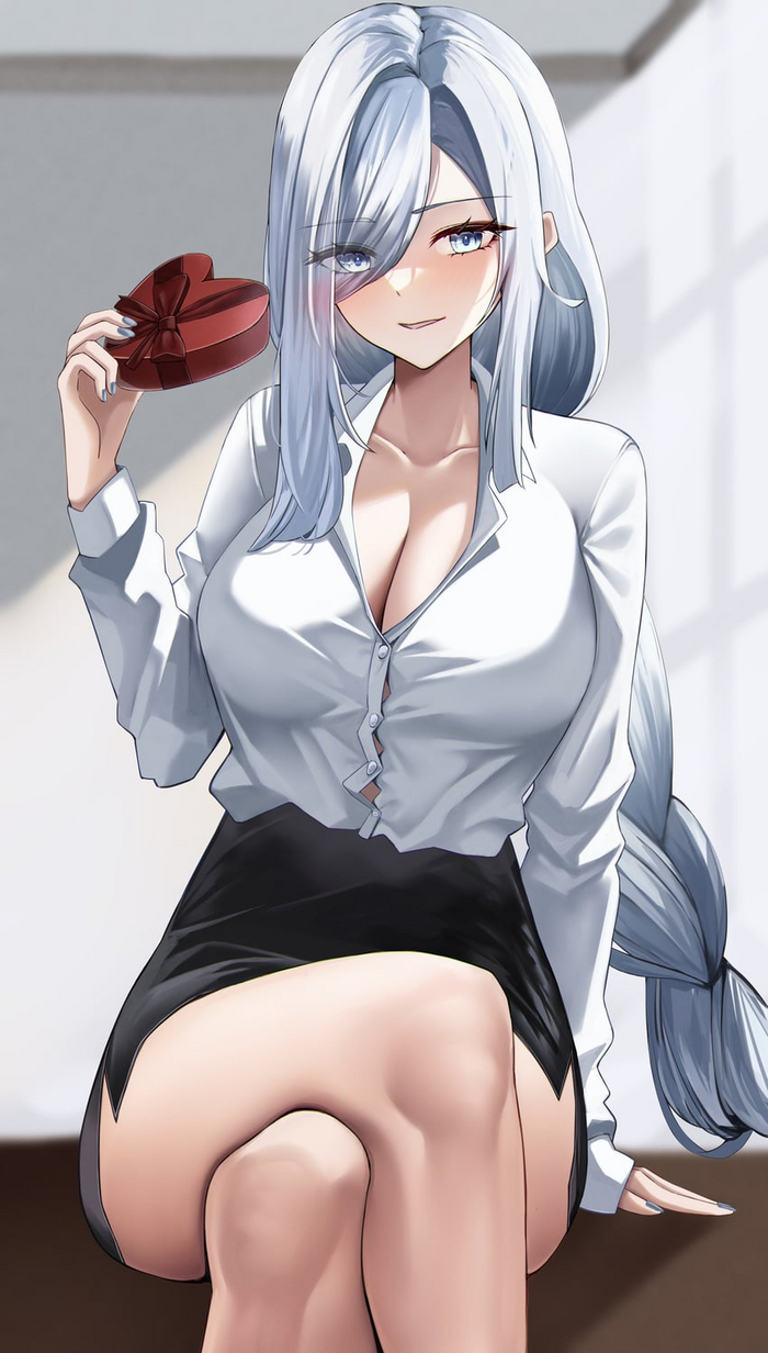    , Anime Art, Genshin Impact, Shenhe (Genshin Impact),  , Office lady