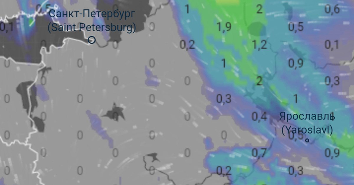 Карта осадков торжок