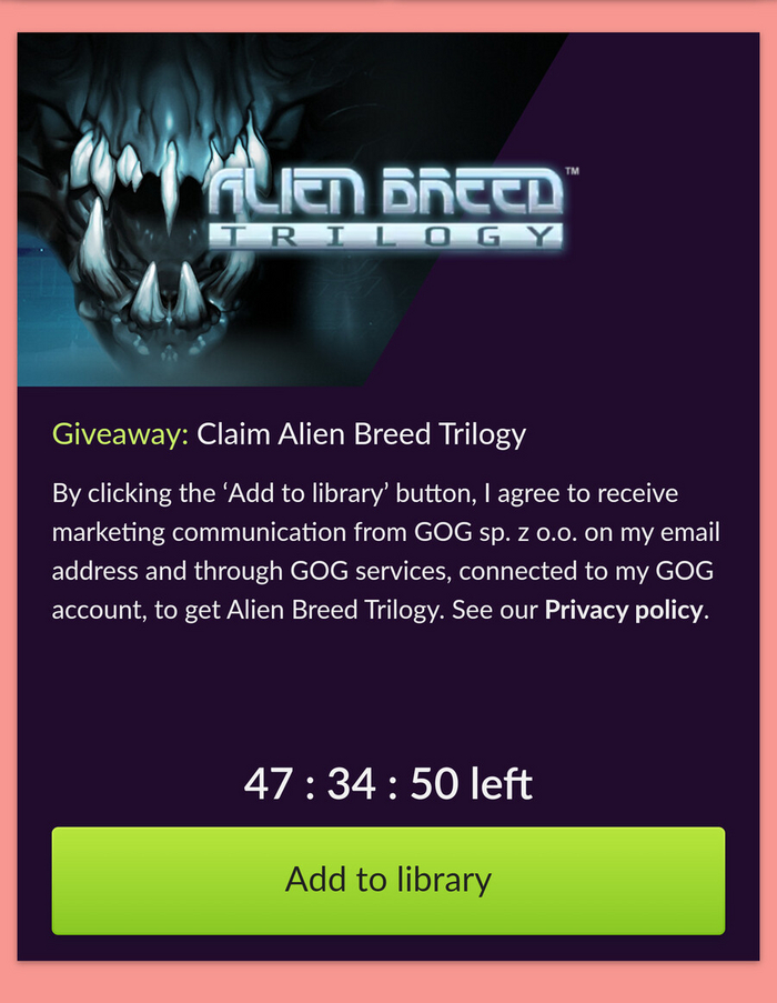 [GOG] Alien Breed Trilogy (Alien Breed: Impact, Alien Breed 2: Assault, Alien Breed 3: Descent) Раздача, Халява, Бесплатно, Скидки, GOG, Компьютерные игры, Длиннопост, Акции, Повтор