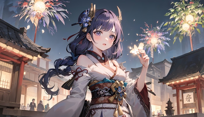   Genshin Impact, Anime Art,  , Raiden Shogun (Genshin Impact), Sangonomiya Kokomi, Yoimiya (Genshin Impact)