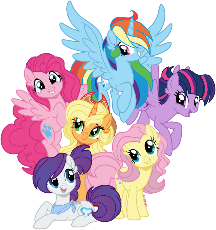   My Little Pony, Ponyart, Rainbow Dash, Twilight Sparkle, Rarity, Pinkie Pie, Applejack, Fluttershy