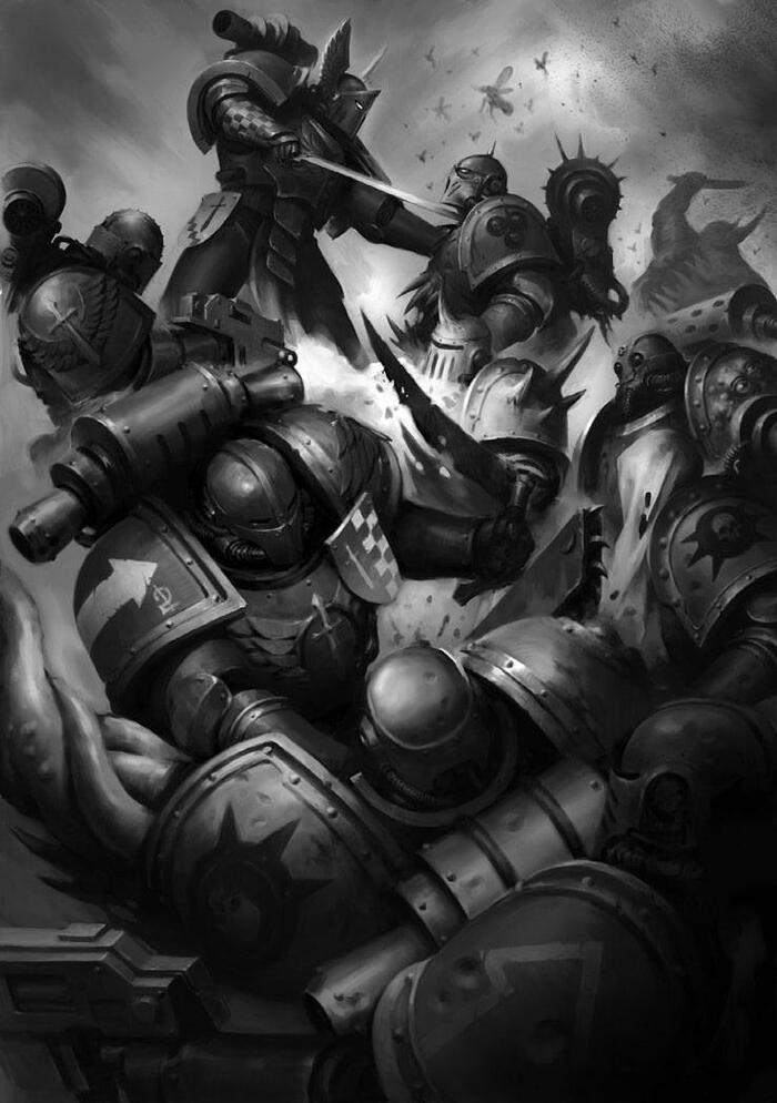 Dark Angels vs Death Guard by Mikhail Savier Warhammer 40k, Wh Art,  , Death Guard, Mikhail savier