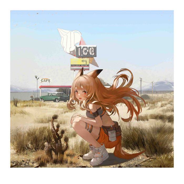    , Anime Art, Arknights, Ceobe (Arknights), Animal Ears