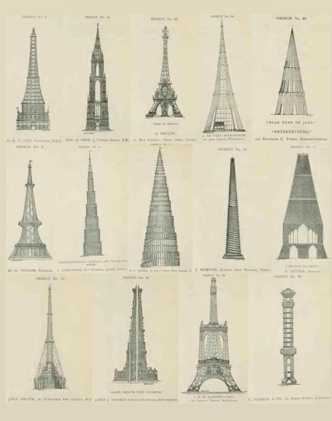 Непринятые эскизы Эйфелевой башни Эйфелева башня, Франция, Эскиз