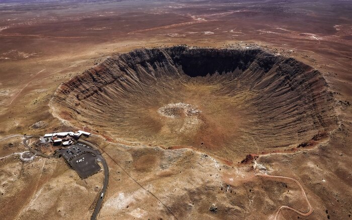 Аризонский кратер Планета, Земля, Кратер, Аризона, Метеорит