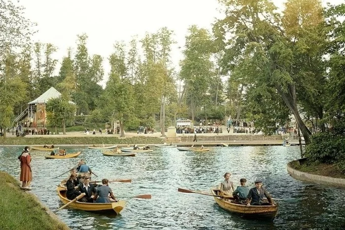 Послевоенная Москва глазами классика советской фотографии. Прогулка по Москве 50-х годов Старое фото, СССР, История города, 50-е, Москва, Семён Фридлянд, Колоризация, Фотография, Длиннопост