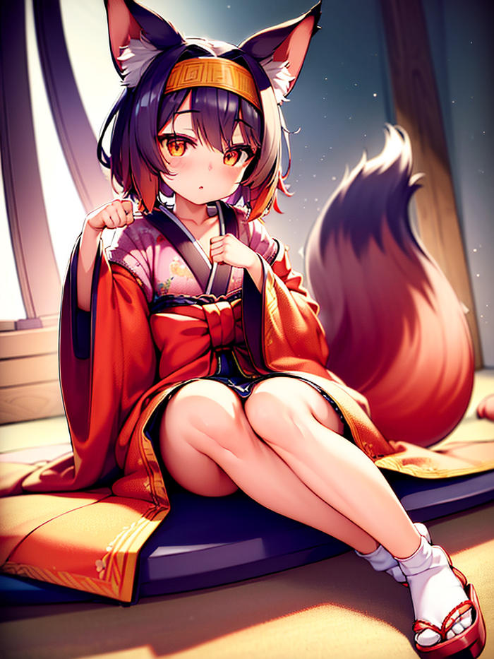  , Anime Art, Animal Ears, , No game no Life, Hatsuse Izuna,  