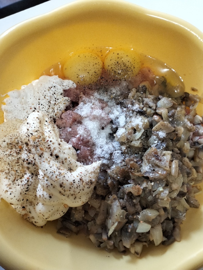 Рубленные куриные котлетки из филе с грибками Кулинария, Рецепт, Длиннопост, Котлеты, Курица