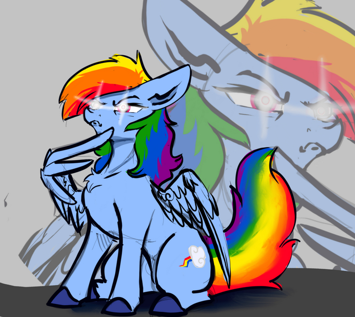   My Little Pony, Ponyart, Rainbow Dash, Greyscaleart
