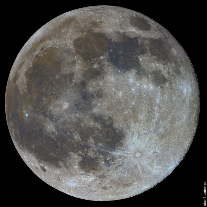 Цветная Луна, 7 марта 2023 года Луна, Астрофото, Астрономия, Космос, Starhunter, Анапа, Анападвор